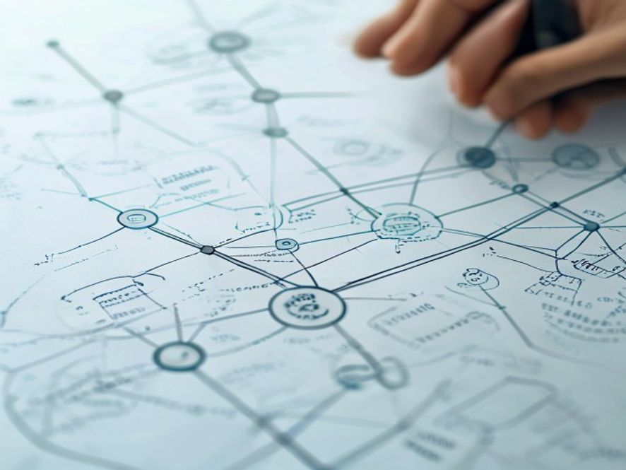Holistic wellbeing tracking diagram with interconnected elements